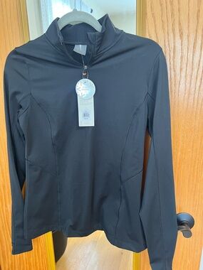 CALIA by Carrie Underwood Black Long-Sleeve Quarter-Zip Performance Top